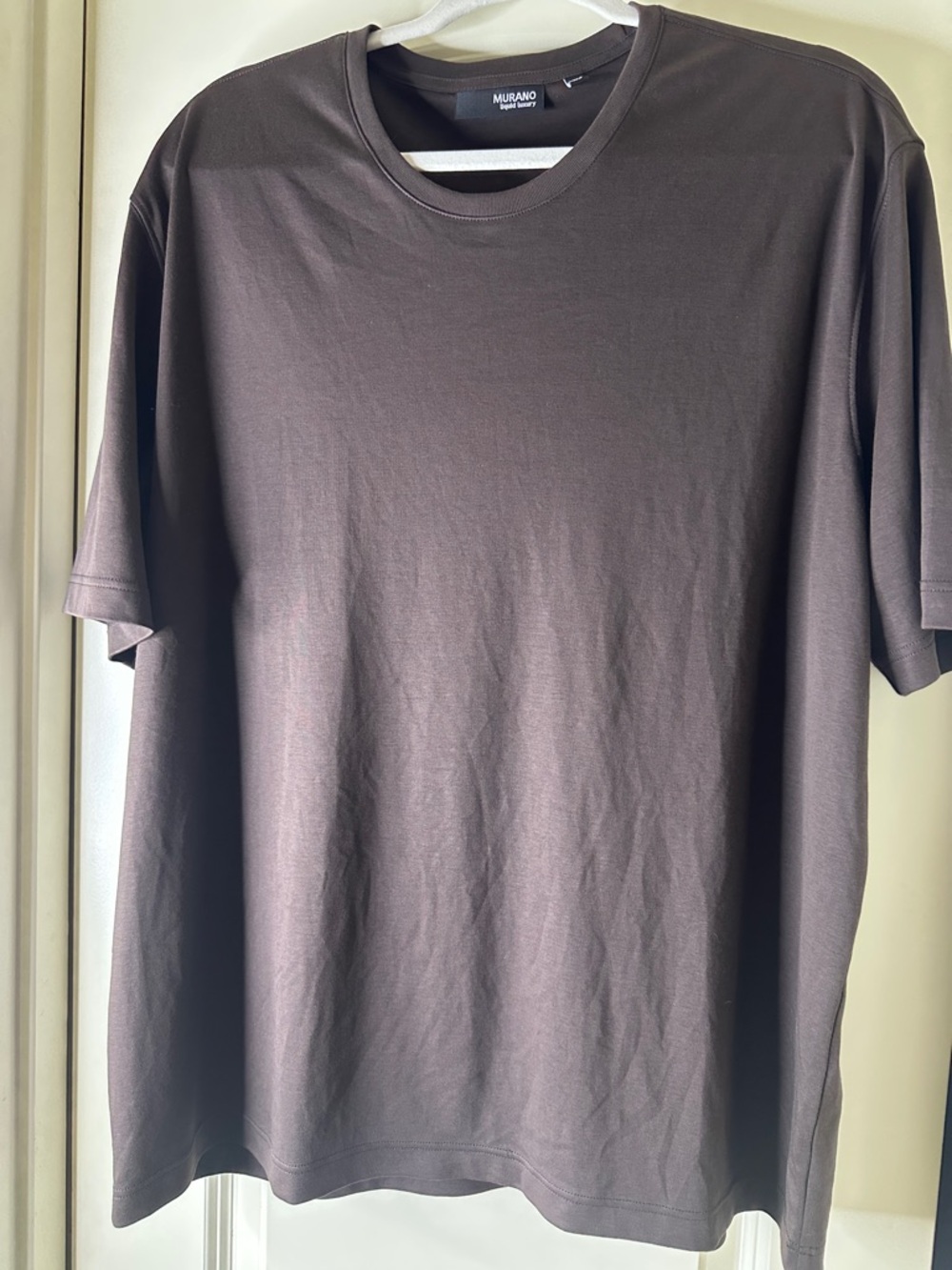 Murano Men's Short Sleeve Crew T-Shirt in Chocolate Brown